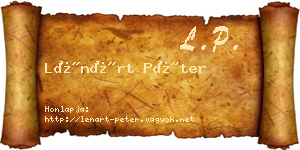 Lénárt Péter névjegykártya